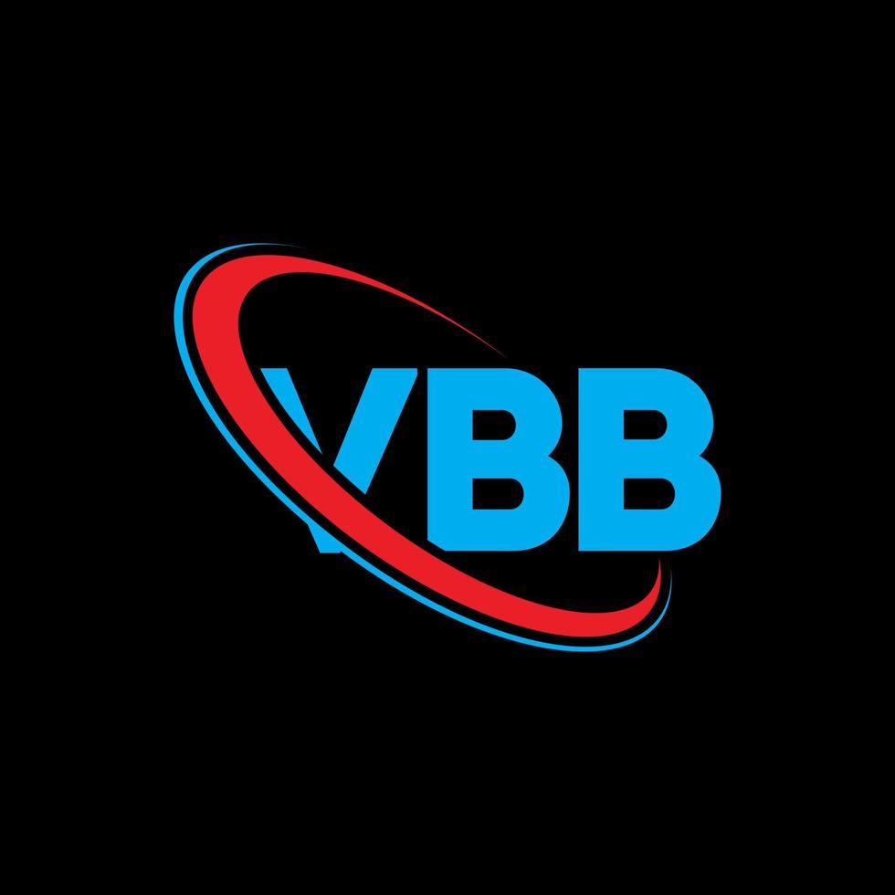 vbb-Logo. vb-Brief. vbb-Buchstaben-Logo-Design. Initialen vbb-Logo verbunden mit Kreis und Monogramm-Logo in Großbuchstaben. vbb-Typografie für Technologie-, Geschäfts- und Immobilienmarke. vektor
