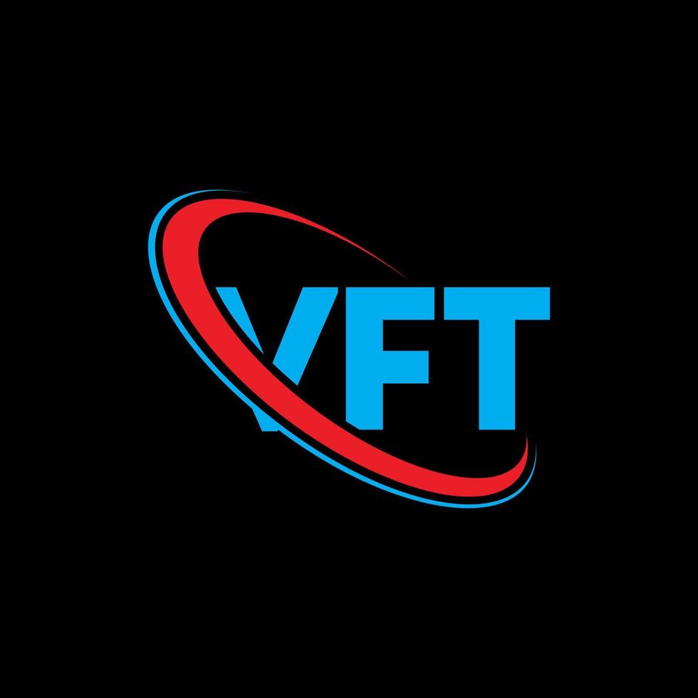 vft-Logo. vft Brief. VFT-Brief-Logo-Design. Initialen vft-Logo verbunden mit Kreis und Monogramm-Logo in Großbuchstaben. vft Typografie für Technologie-, Business- und Immobilienmarke. vektor