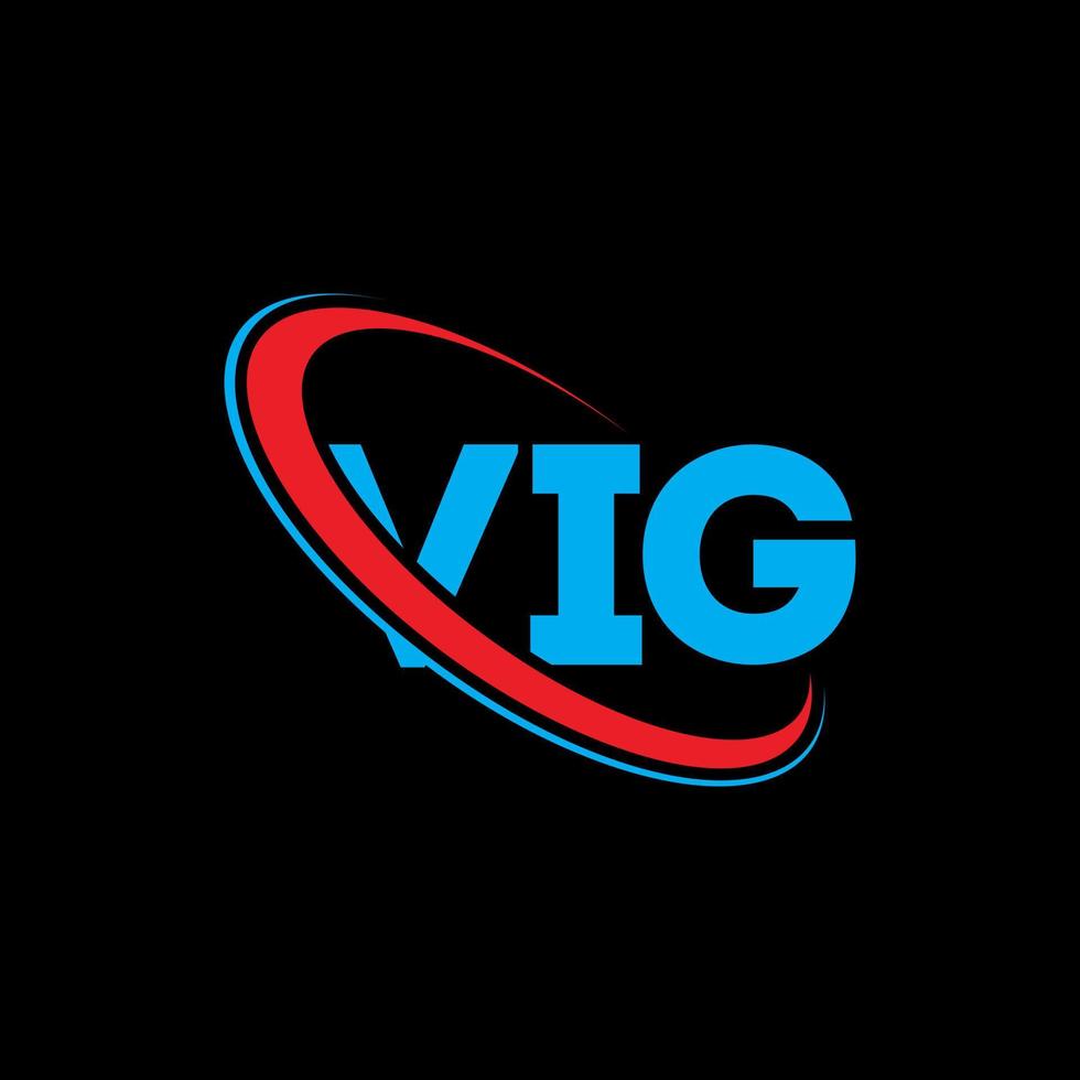 vig logotyp. vig brev. vig bokstav logo design. initialer vig logotyp länkad med cirkel och versaler monogram logotyp. vig typografi för teknik, företag och fastighetsmärke. vektor