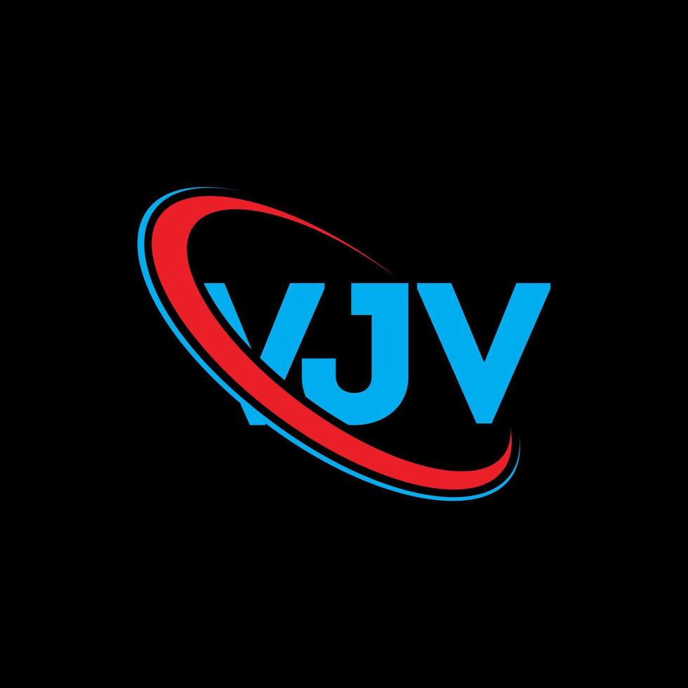 vjv logotyp. vjv brev. vjv bokstavslogotypdesign. initialer vjv logotyp länkad med cirkel och versaler monogram logotyp. vjv typografi för teknik, företag och fastighetsmärke. vektor