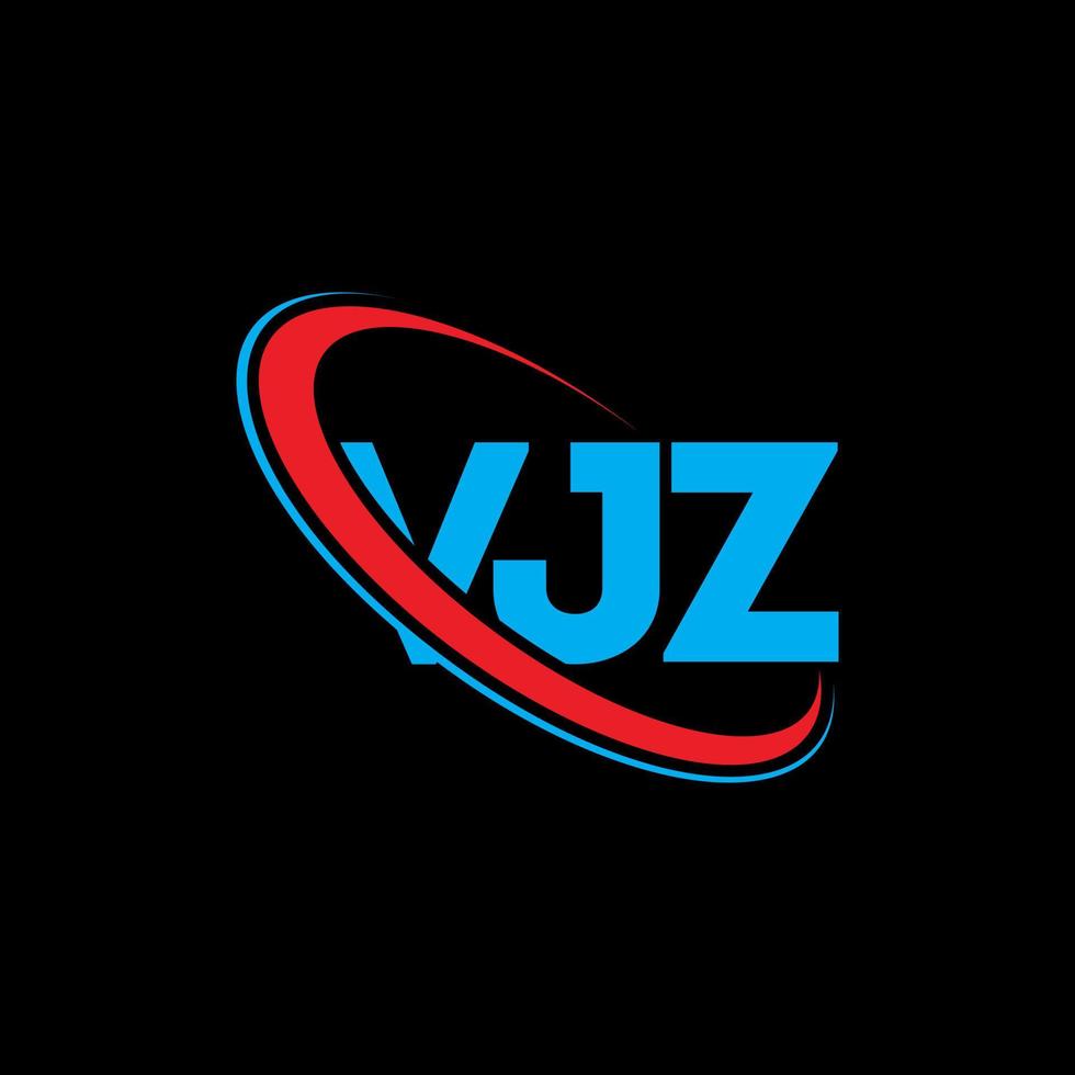 vjz logotyp. vjz brev. vjz bokstavslogotypdesign. initialer vjz logotyp länkad med cirkel och versaler monogram logotyp. vjz typografi för teknik, företag och fastighetsmärke. vektor