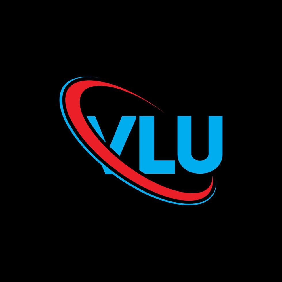 vlu logotyp. vlu brev. vlu bokstavslogotypdesign. initialer vlu logotyp länkad med cirkel och versaler monogram logotyp. vlu typografi för teknik, företag och fastighetsmärke. vektor