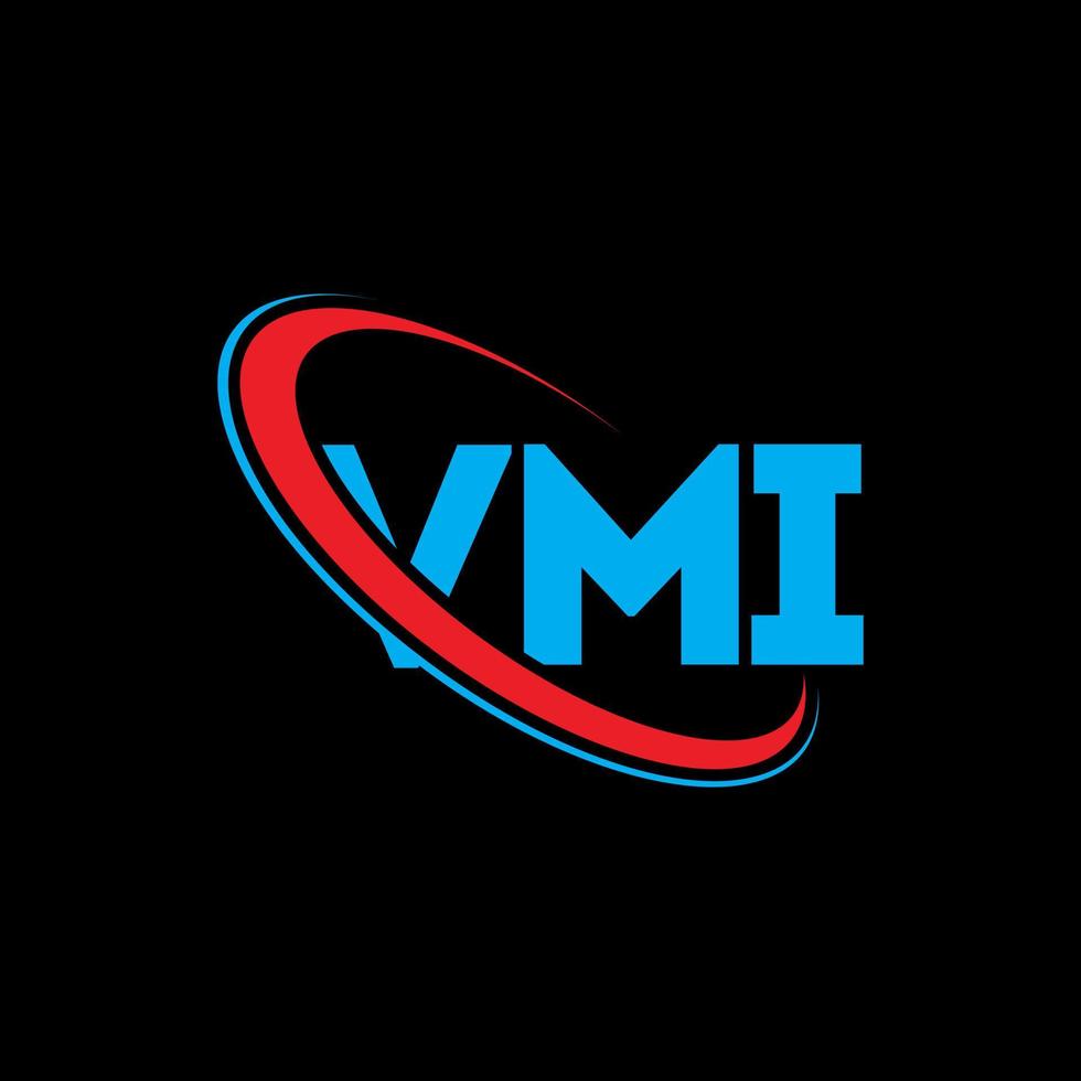 vmi logotyp. vmi brev. vmi bokstavslogotypdesign. initialer vmi logotyp länkad med cirkel och versaler monogram logotyp. vmi typografi för teknik, företag och fastighetsmärke. vektor