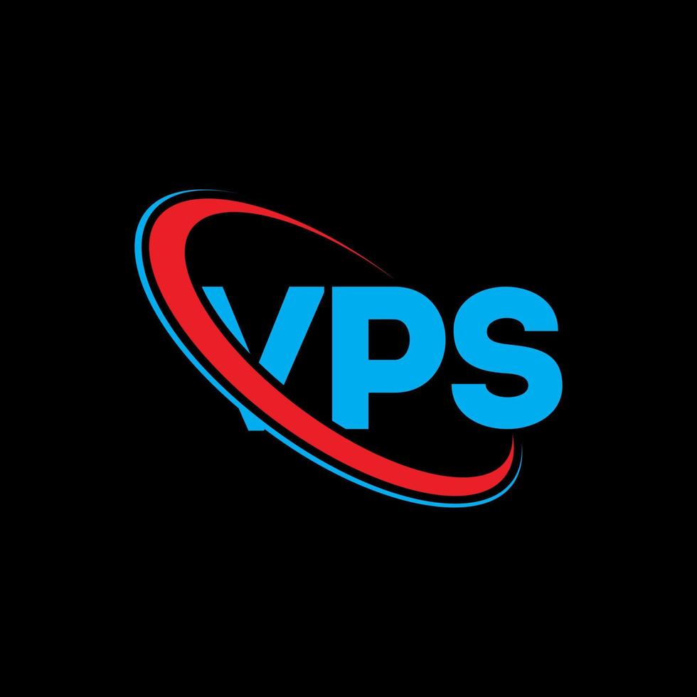 vps-Logo. vps-Brief. vps-Brief-Logo-Design. Initialen vps-Logo verbunden mit Kreis und Monogramm-Logo in Großbuchstaben. vps-typografie für technologie-, geschäfts- und immobilienmarke. vektor