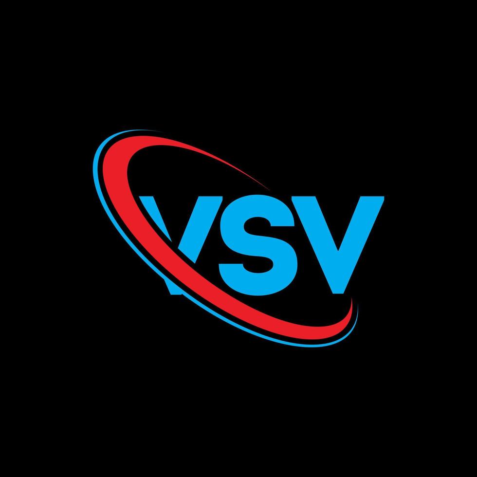 vsv logotyp. vsv brev. vsv bokstavslogotypdesign. initialer vsv logotyp länkad med cirkel och versaler monogram logotyp. vsv typografi för teknik, företag och fastighetsmärke. vektor