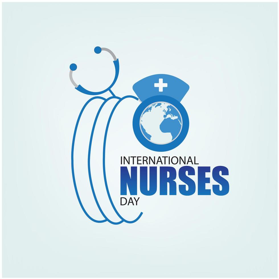 internationella sjuksköterskor dag vektor. bra för internationella sjuksköterskedagen. enkel och elegant design vektor
