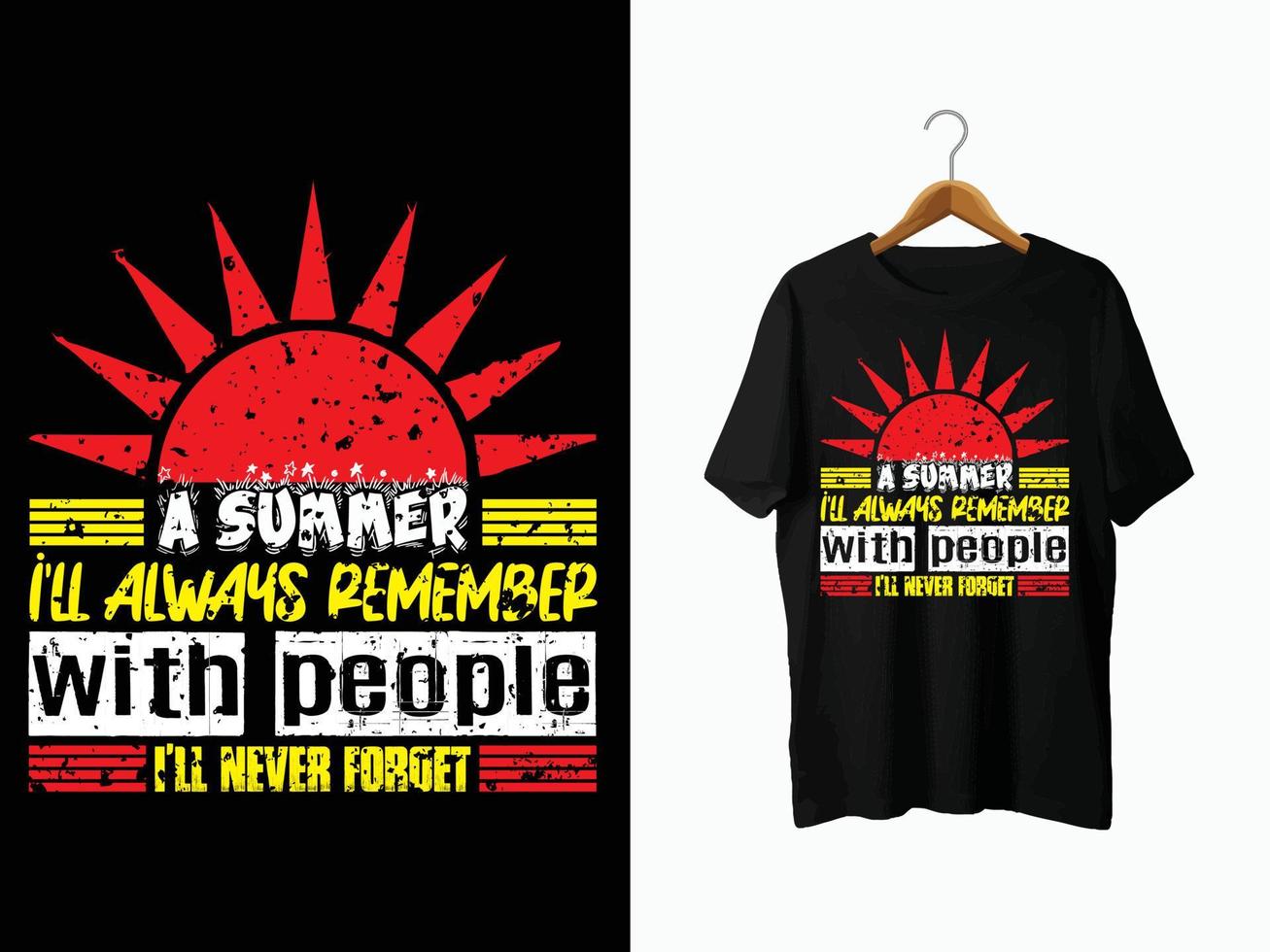 Sommer-T-Shirt-Design. vektor