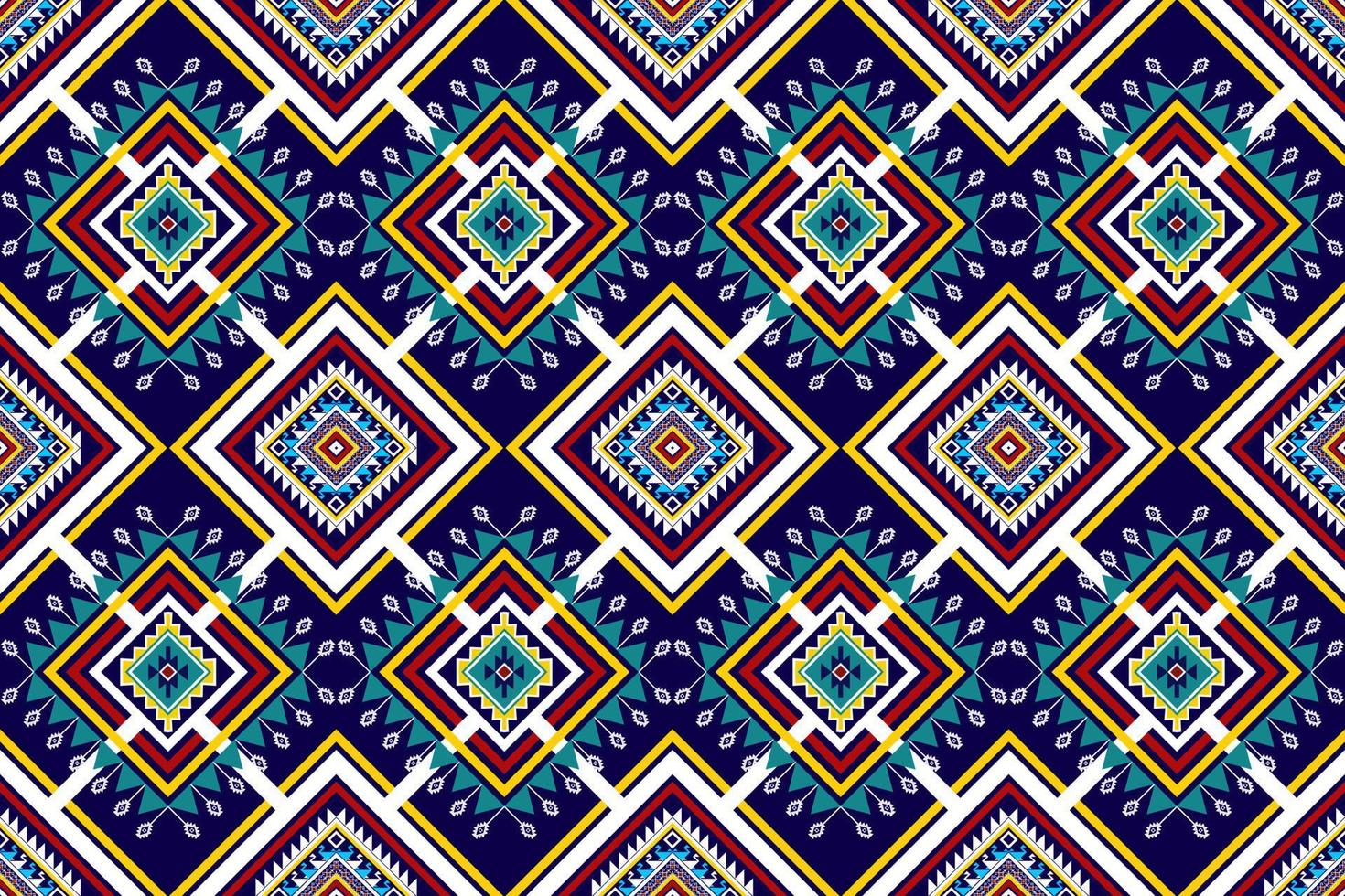 geometrisk abstrakt etnisk sömlös mönsterdesign. aztec tyg matta mandala ornament textil dekorationer tapet. tribal boho infödda motiv kalkon traditionell broderi vektor bakgrund