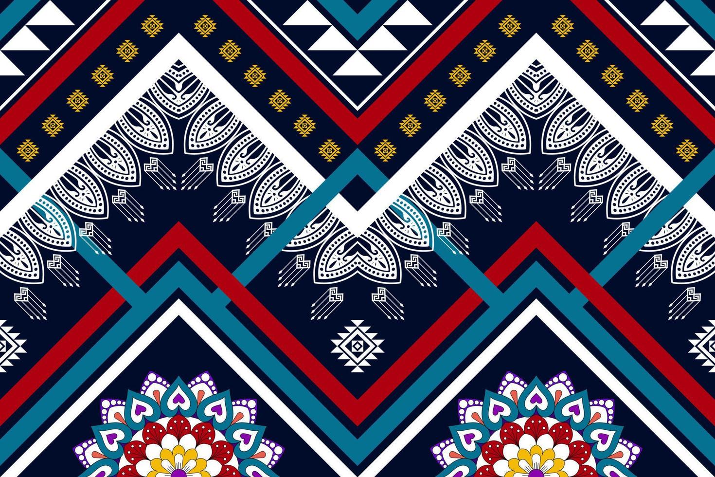 geometrisches abstraktes ethnisches nahtloses Musterdesign. aztekischer Stoff Teppich Mandala Ornamente Textildekorationen Tapete. tribal boho einheimisches motiv türkei traditioneller stickereivektorhintergrund vektor