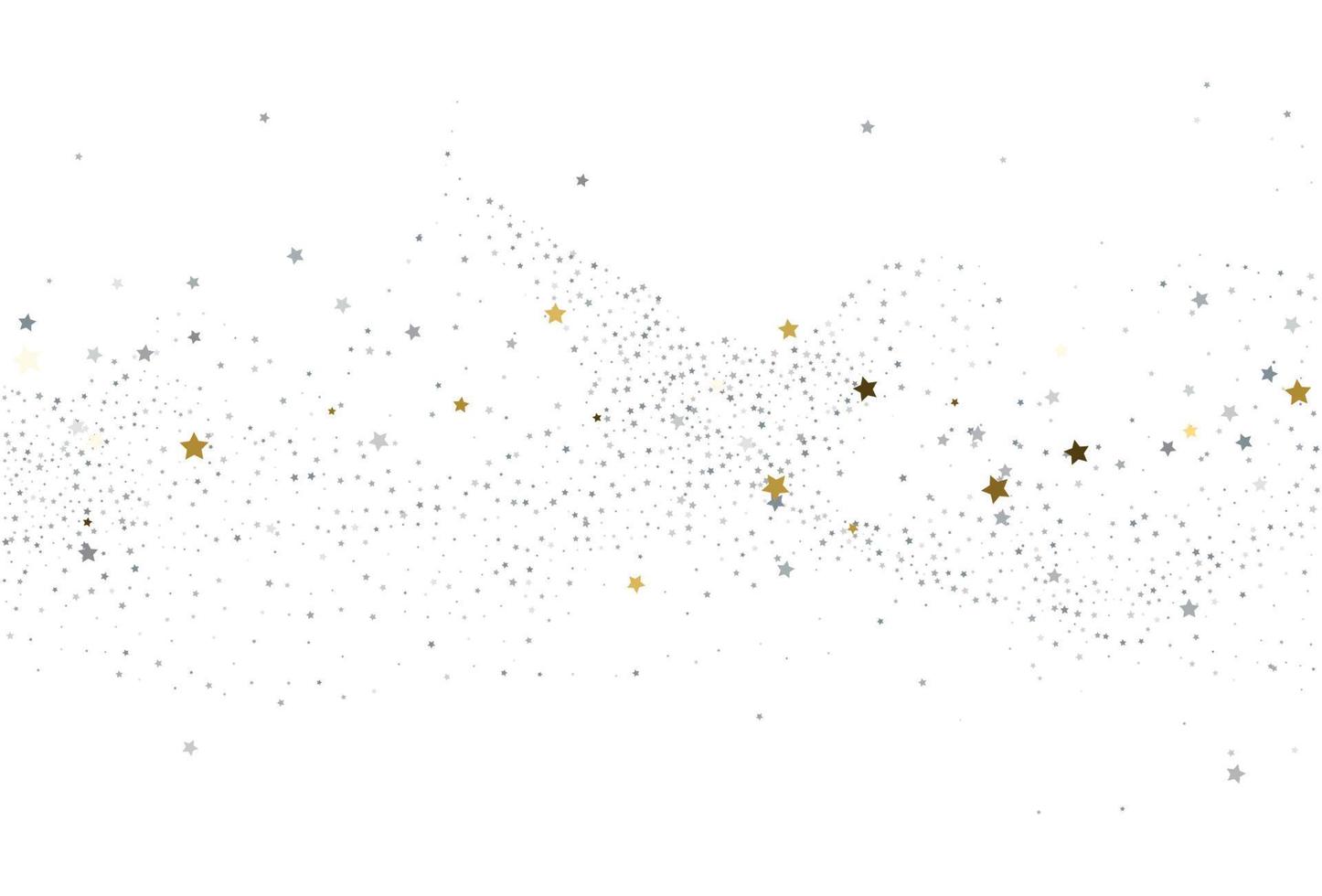 hellgoldener und hellsilberner Glitzer-Konfetti-Hintergrund. vektor