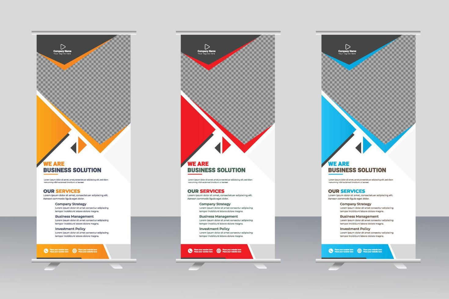 minimal business rollup banner mall vektor