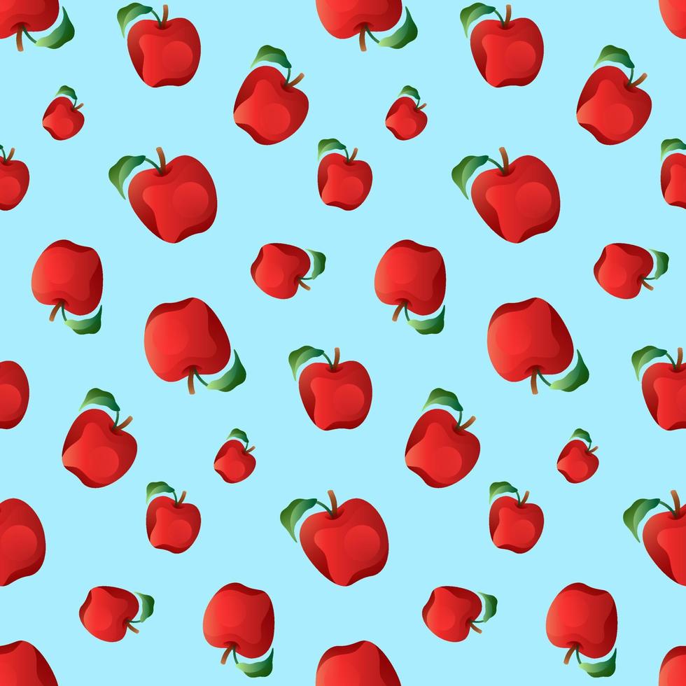 Nahtloses Muster des roten Apfelfruchtvektors vektor