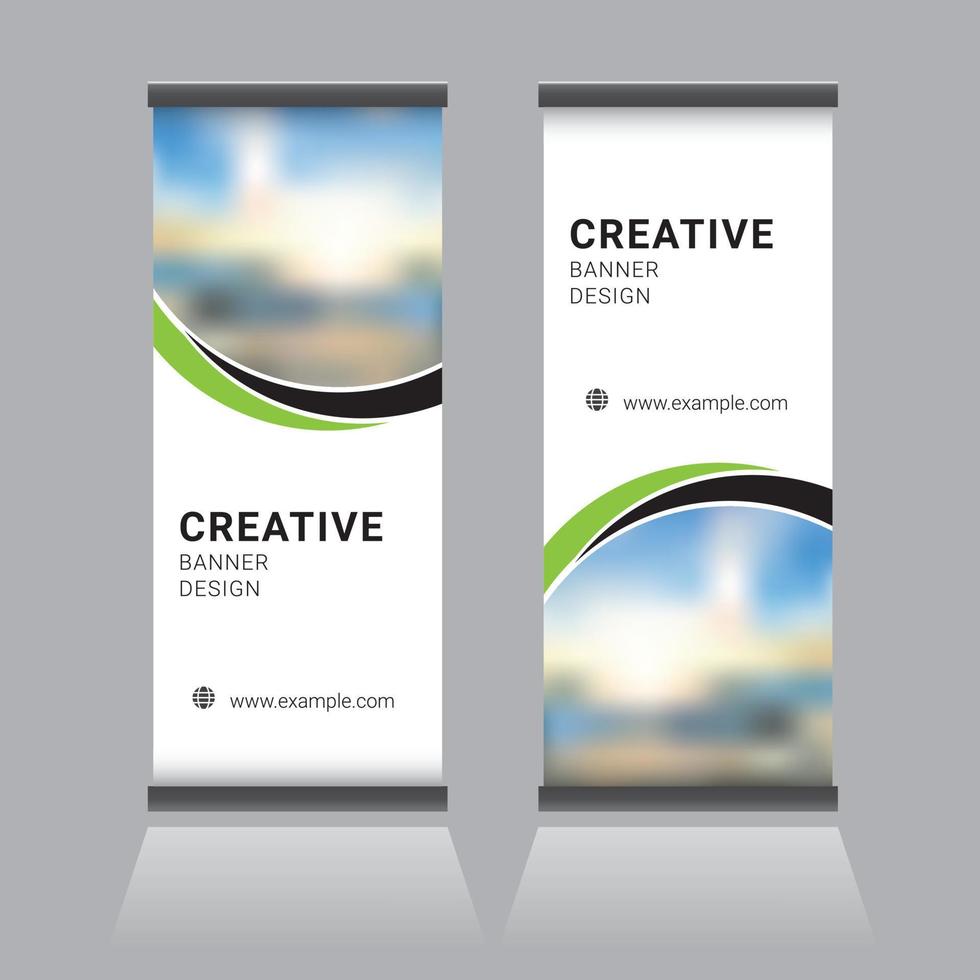 Roll-up-Banner-Design vektor