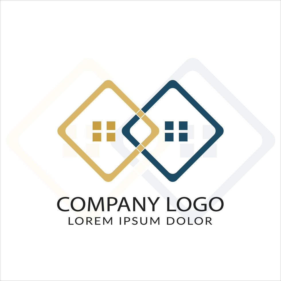 Logo-Design von Immobilienunternehmen vektor