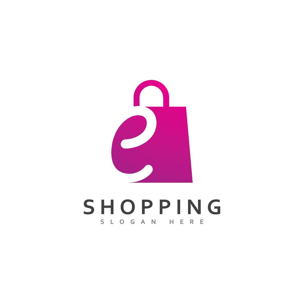 Online-Shop-Logo-Vektor, Shop-Logo-Design-Vorlage, Illustration, einfaches modernes und ikonisches Logo vektor