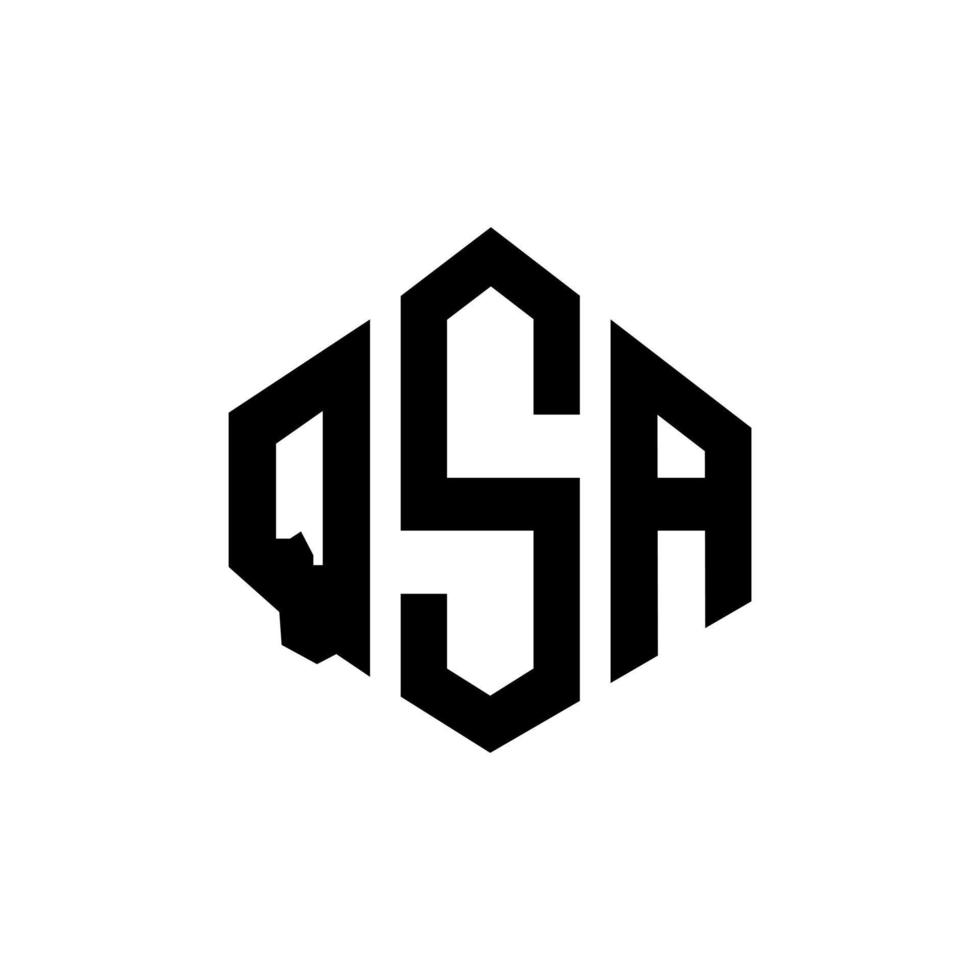 qsa-Buchstaben-Logo-Design mit Polygonform. qsa-polygon- und würfelform-logo-design. qsa Hexagon-Vektor-Logo-Vorlage in weißen und schwarzen Farben. qsa-monogramm, geschäfts- und immobilienlogo. vektor