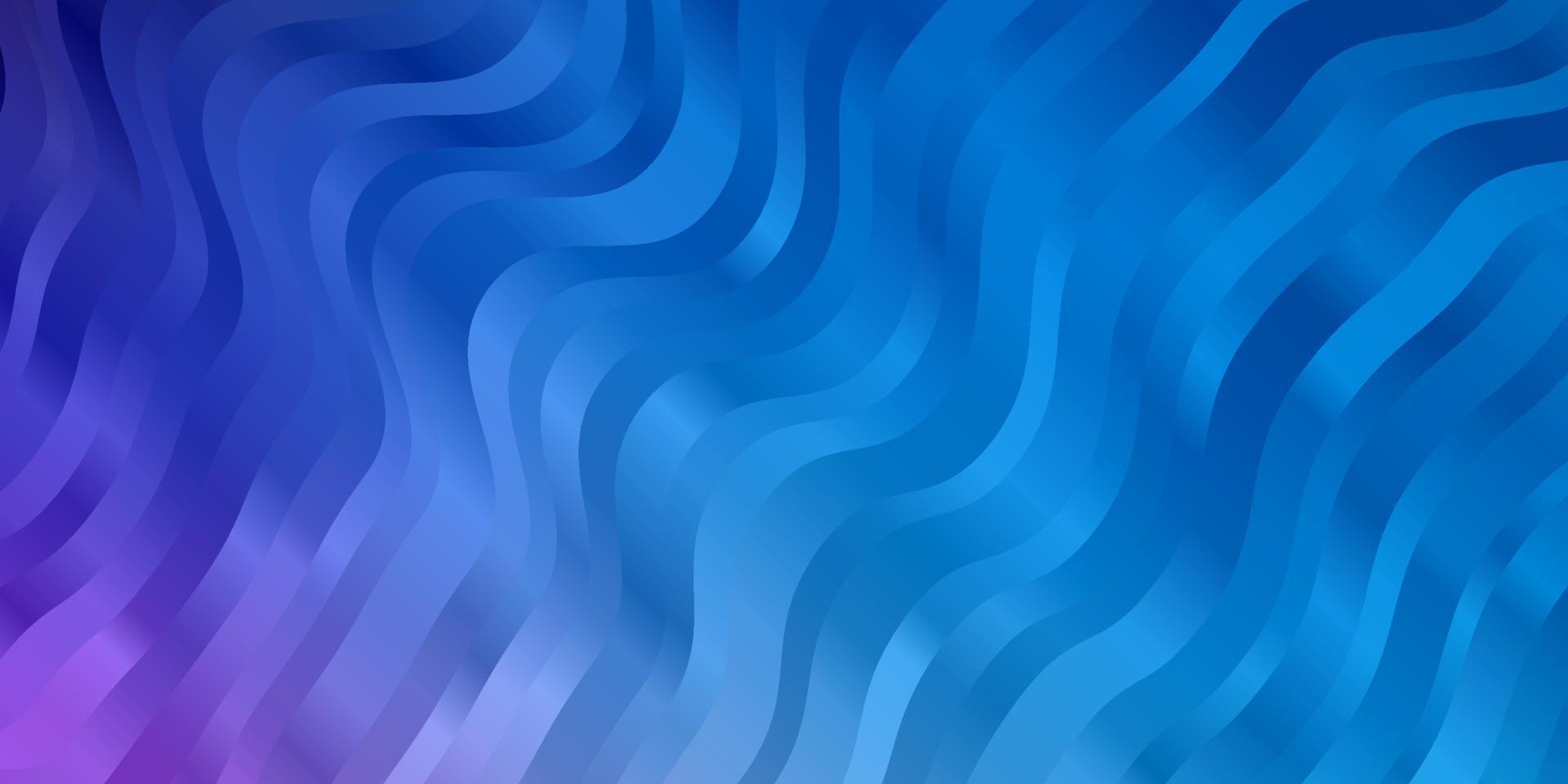 hellrosa, blaues Vektormuster mit gekrümmten Linien. vektor
