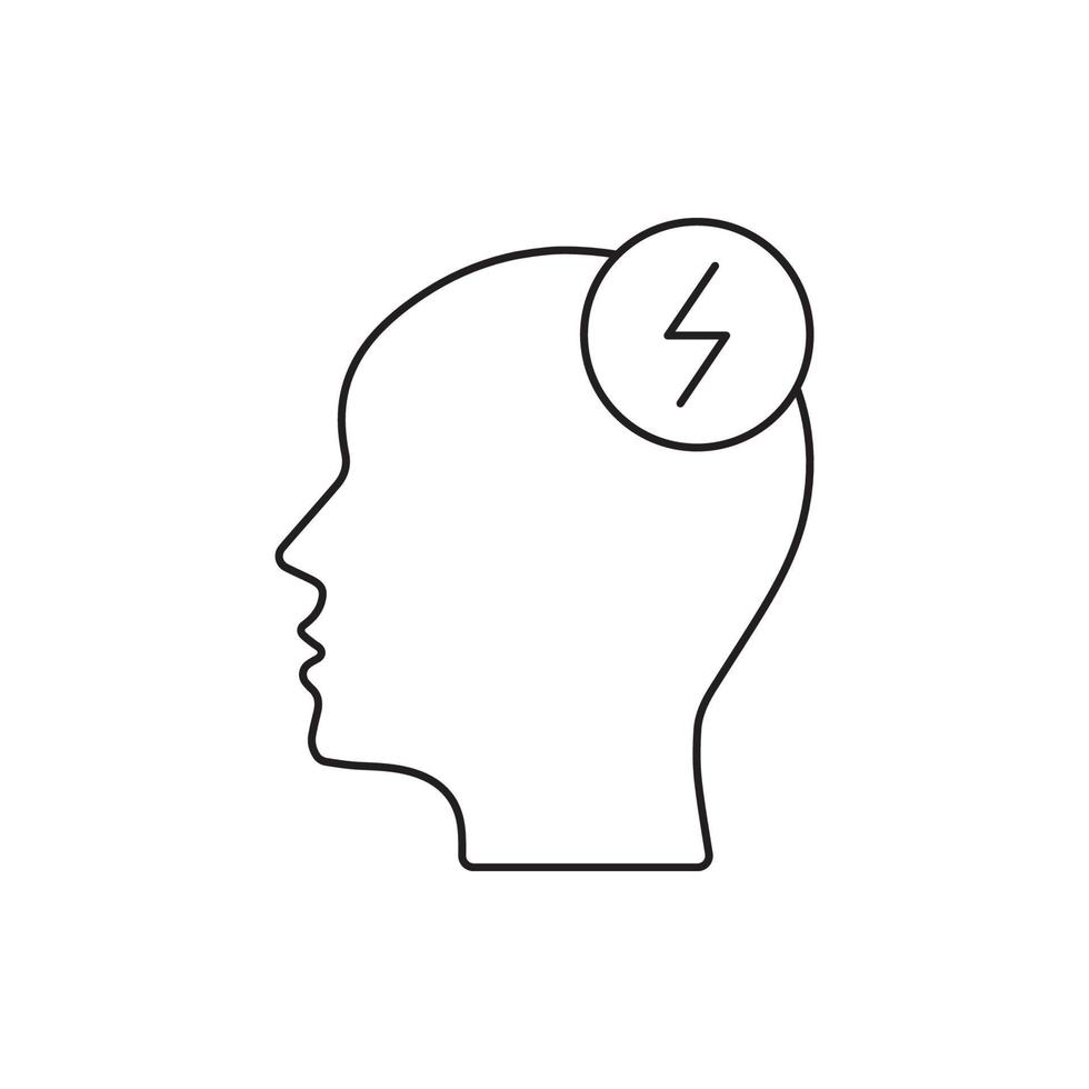 Symbol für Stress-Kopfschmerz-Krankheit vektor