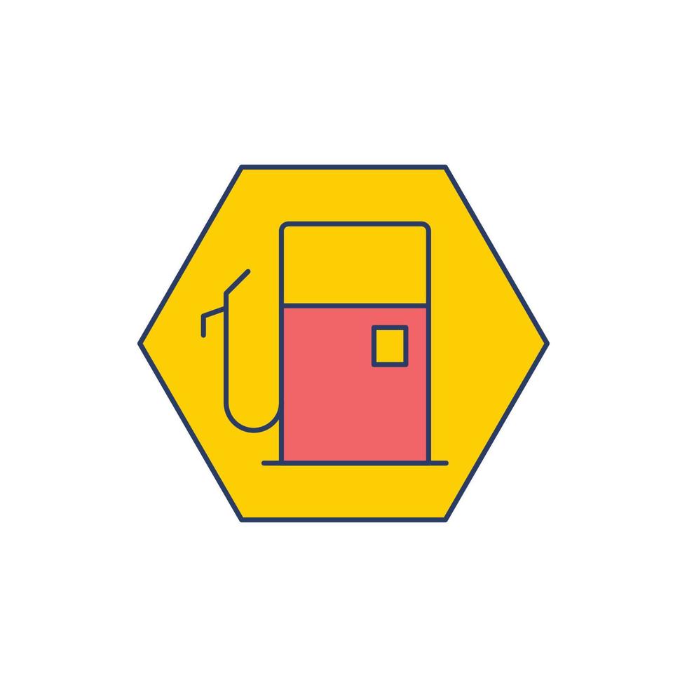 bensin ikon för petroleumbränslestation vektor