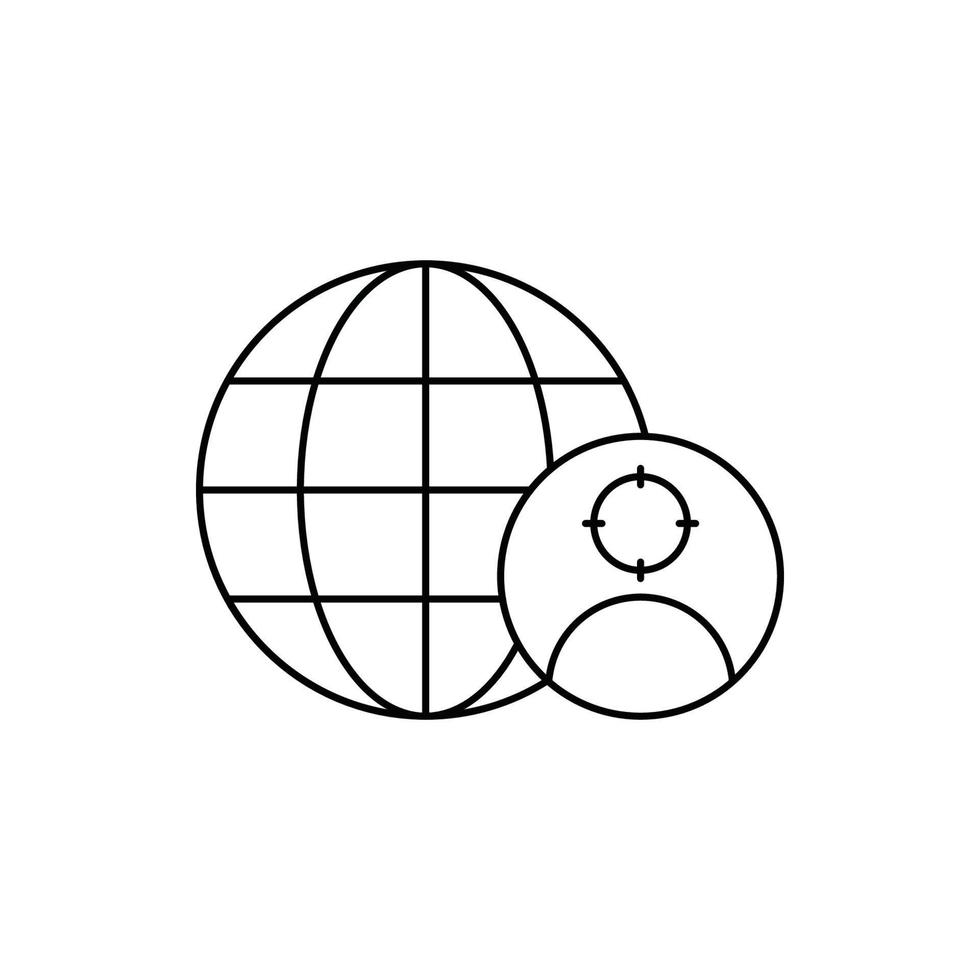 Symbol für weltweite Humanressourcen vektor