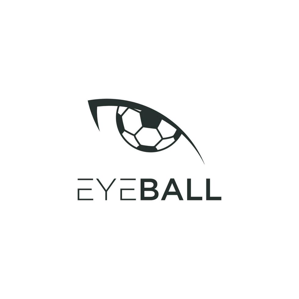 öga och fotboll kombination, ögonglob ikon vektorillustration vektor