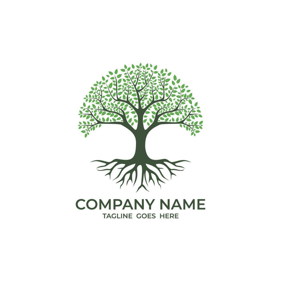 Baum des Lebens-Logo-Design-Inspiration isoliert auf weißem Hintergrund vektor