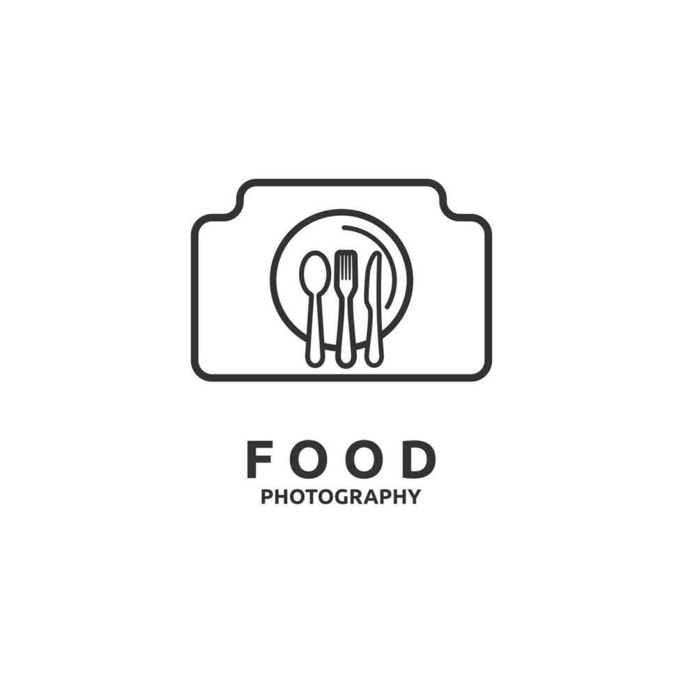 Logo-Designvorlage für Lebensmittelfotografie. Food-Foto-Logo. Logo Design vektor