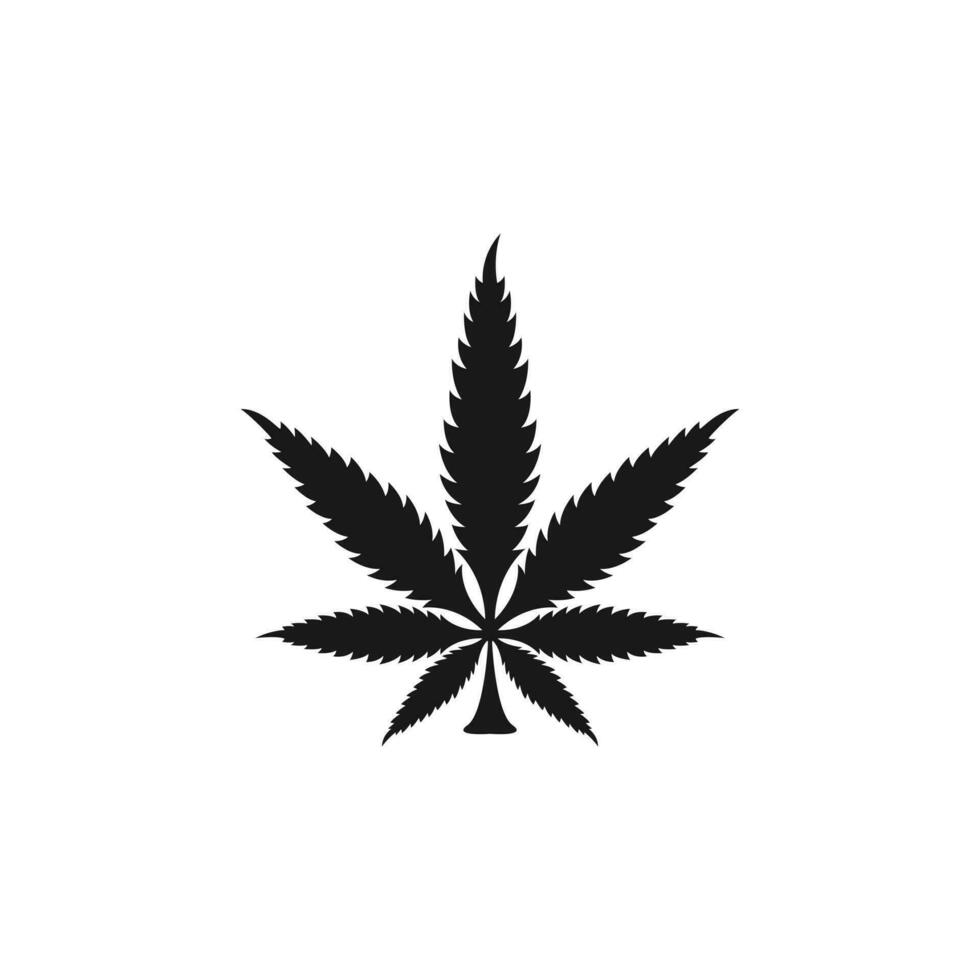 cannabis marijuana blad vektor ikon. logotyp illustration