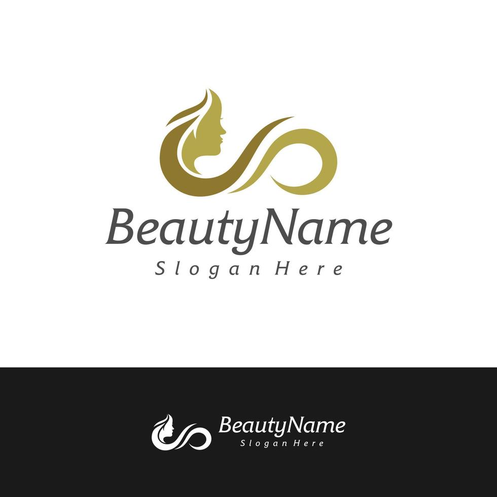 Beauty-Logo-Design-Vektorvorlage, Beauty-Logo-Konzeptillustration. vektor