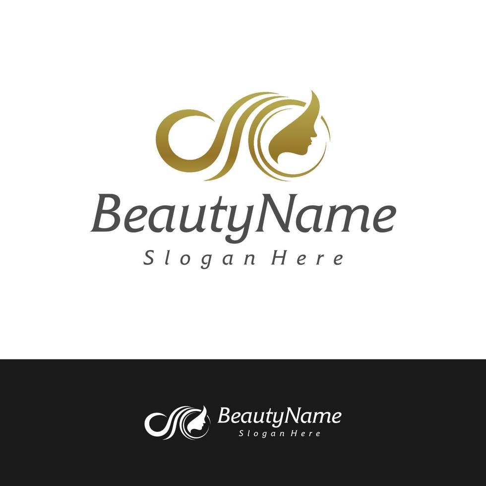 Beauty-Logo-Design-Vektorvorlage, Beauty-Logo-Konzeptillustration. vektor