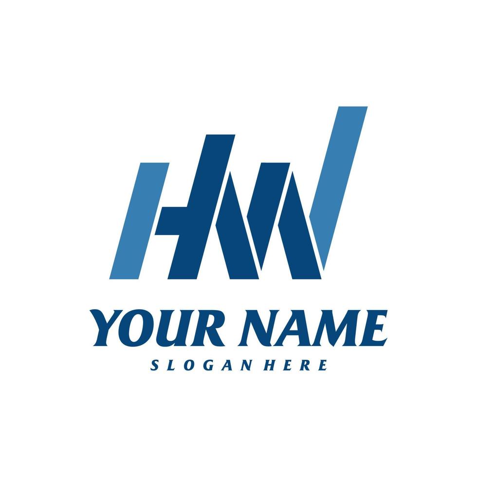 Designvorlage für das HMV-Logo mit Buchstaben. anfänglicher hmv-logo-konzeptvektor. emblem, kreatives symbol, symbol vektor