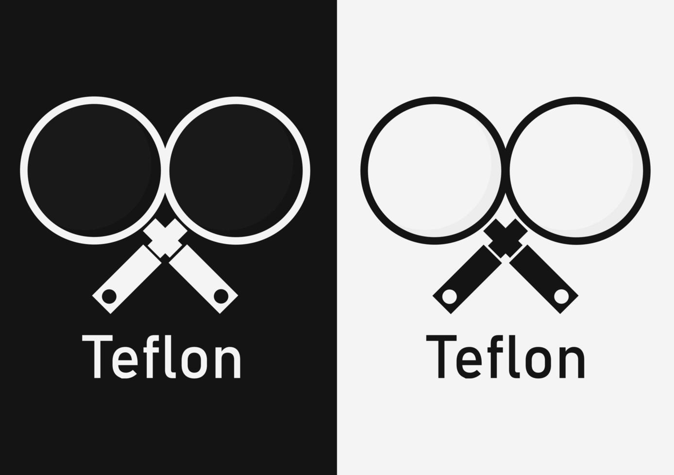 Teflon-Symbol mit einfachem Design vektor