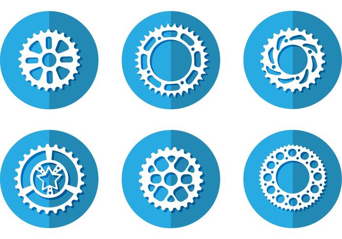 Bike Sprocket Vector Ikoner