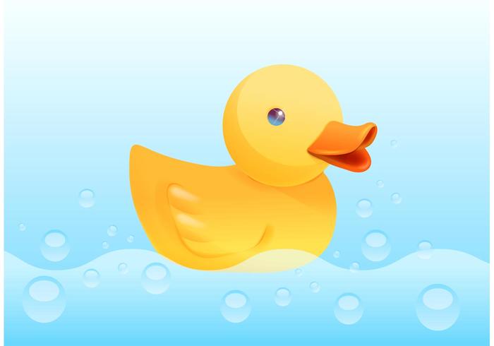 Gratis Gul Gummi Duck Vector