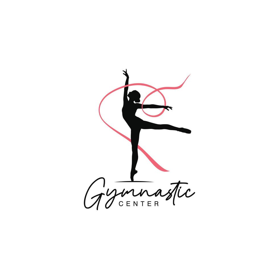 gymnastikcentrets logotyp vektor