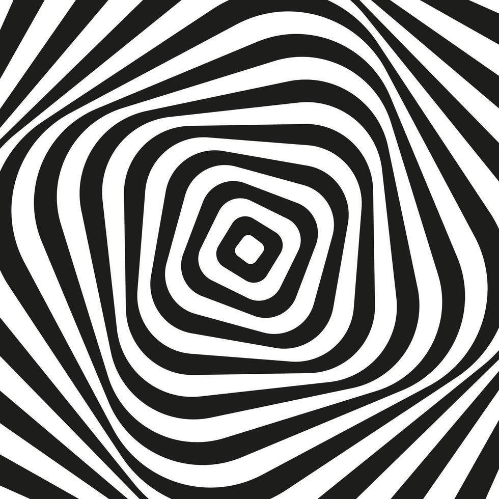 abstrakt psykedelisk bakgrund med optisk illusion effekt vektor