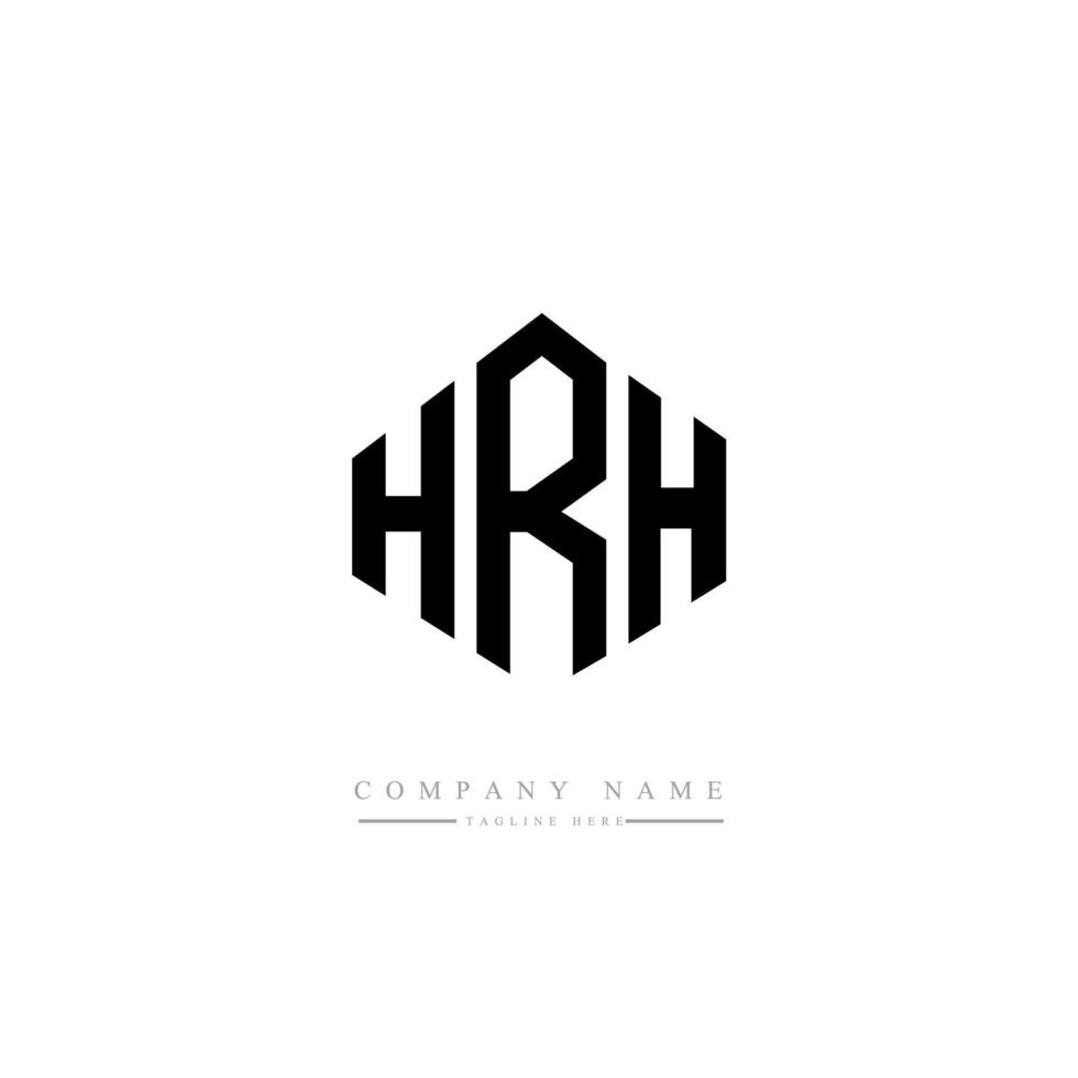 hrh-Buchstaben-Logo-Design mit Polygonform. hrh Logo-Design in Polygon- und Würfelform. hrh Hexagon-Vektor-Logo-Vorlage in weißen und schwarzen Farben. hrh-monogramm, geschäfts- und immobilienlogo. vektor