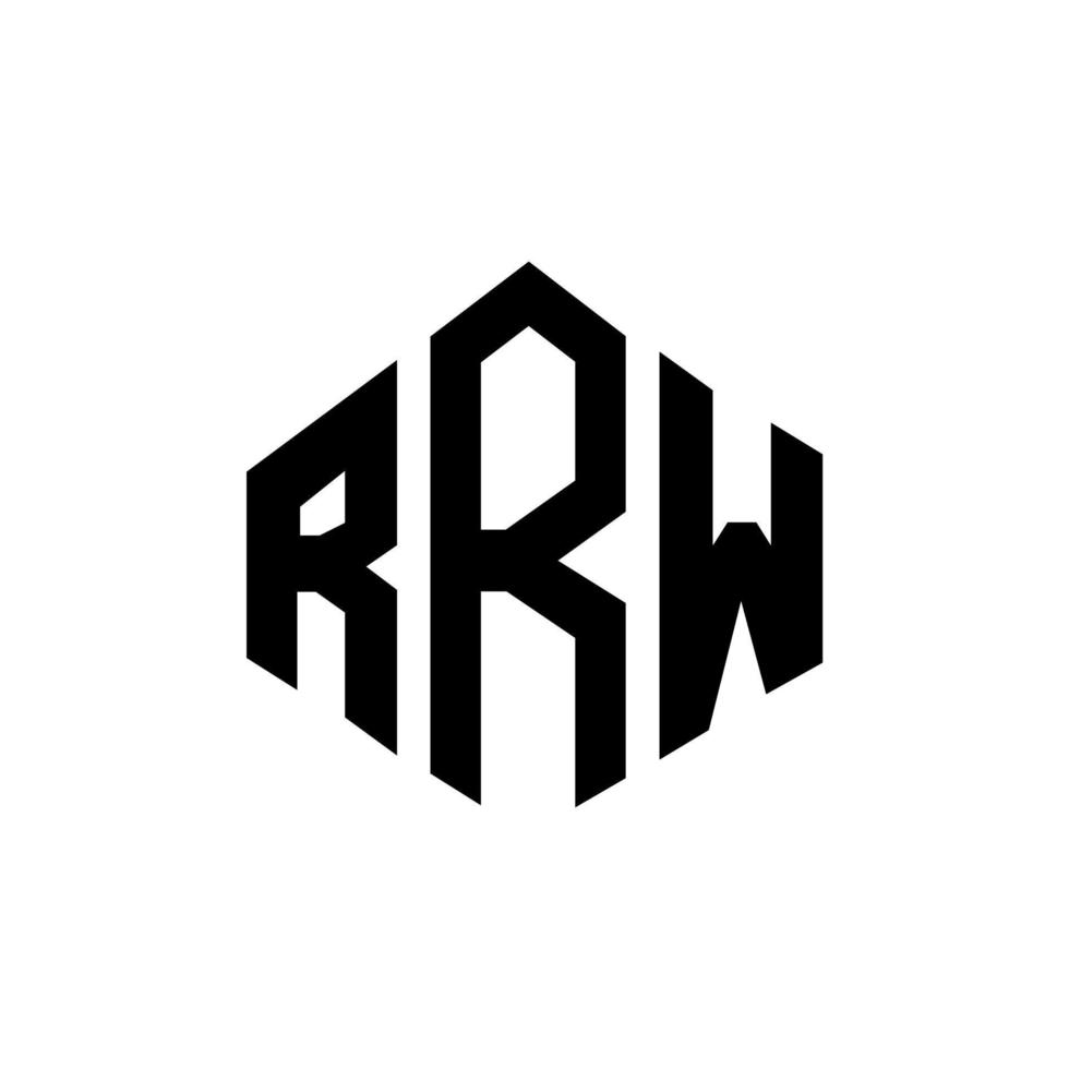 rrw-Buchstaben-Logo-Design mit Polygonform. rrw Polygon- und Würfelform-Logo-Design. rrw Sechseck-Vektor-Logo-Vorlage in weißen und schwarzen Farben. rrw monogramm, geschäfts- und immobilienlogo. vektor