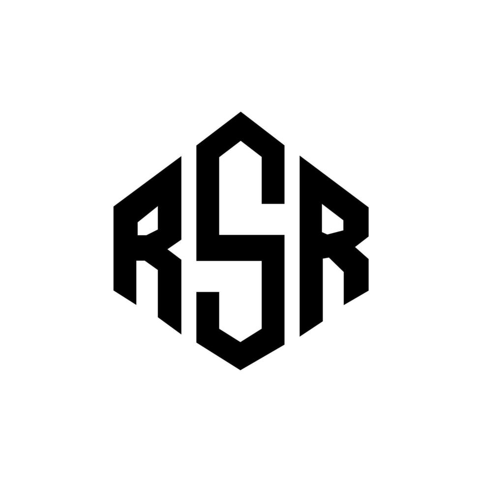 rsr-Buchstaben-Logo-Design mit Polygonform. rsr Logo-Design in Polygon- und Würfelform. rsr Sechseck-Vektor-Logo-Vorlage in weißen und schwarzen Farben. rsr-monogramm, geschäfts- und immobilienlogo. vektor