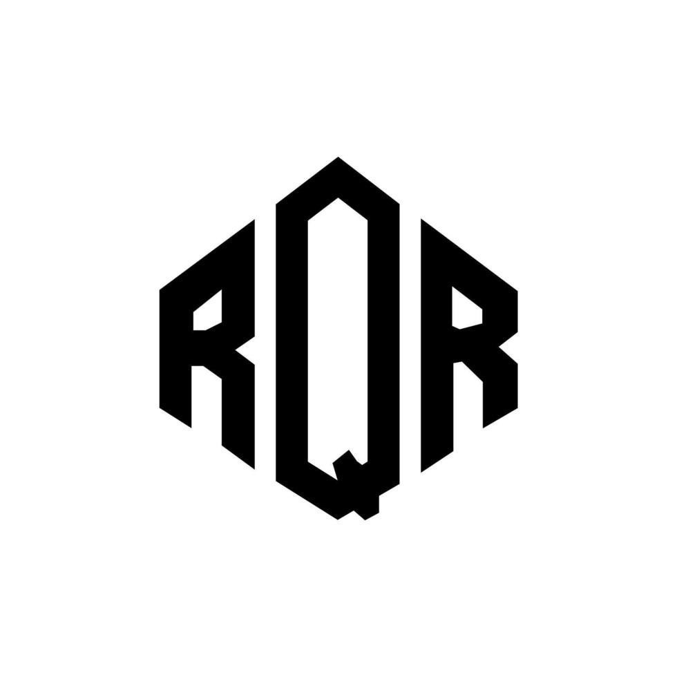 rqr-bokstavslogotypdesign med polygonform. rqr polygon och kubform logotypdesign. rqr hexagon vektor logotyp mall vita och svarta färger. rqr monogram, affärs- och fastighetslogotyp.