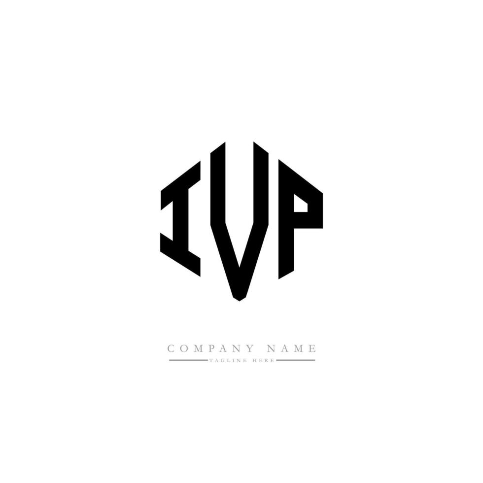 ivp-Buchstaben-Logo-Design mit Polygonform. ivp-Polygon- und Würfelform-Logo-Design. ivp Hexagon-Vektor-Logo-Vorlage in weißen und schwarzen Farben. ivp-monogramm, geschäfts- und immobilienlogo. vektor