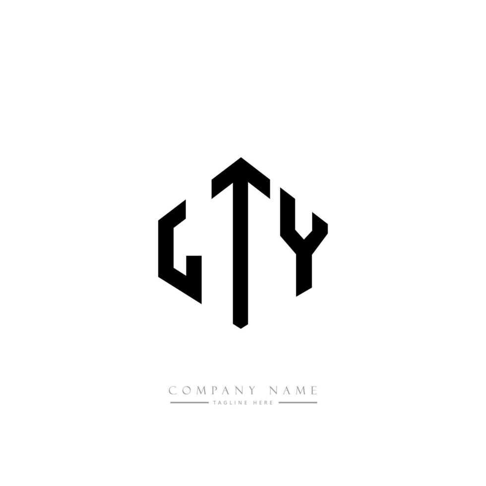 lty-Buchstaben-Logo-Design mit Polygonform. lty Polygon- und Würfelform-Logo-Design. lty Sechseck-Vektor-Logo-Vorlage in weißen und schwarzen Farben. lty monogramm, geschäfts- und immobilienlogo. vektor