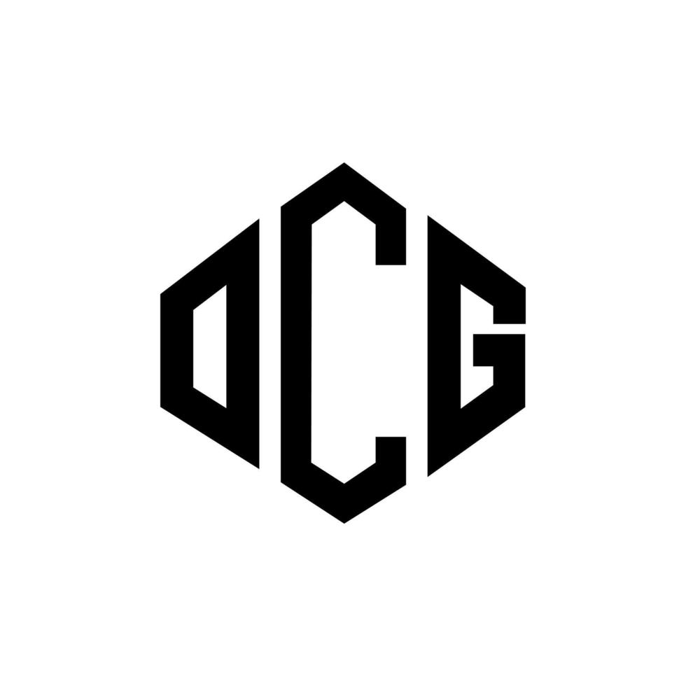 OCG-Brief-Logo-Design mit Polygonform. OCG-Polygon- und Würfelform-Logo-Design. OCG Hexagon-Vektor-Logo-Vorlage in weißen und schwarzen Farben. OCG-Monogramm, Geschäfts- und Immobilienlogo. vektor