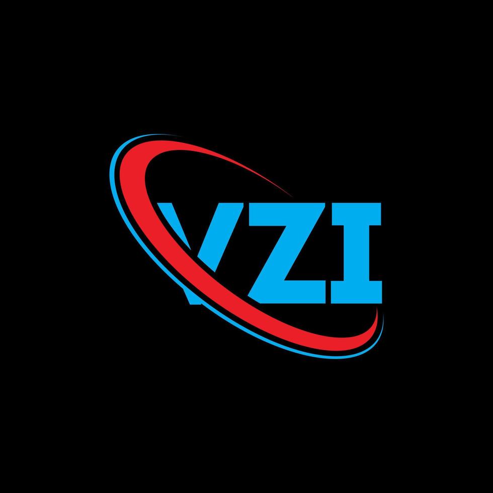 vzi logotyp. vzi brev. vzi bokstavslogotypdesign. initialer vzi logotyp länkad med cirkel och versaler monogram logotyp. vzi typografi för teknik, företag och fastighetsmärke. vektor