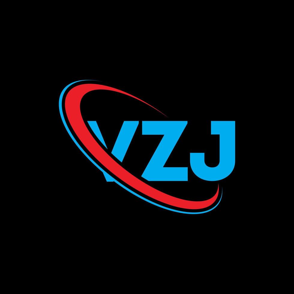 vzj logotyp. vzj bokstav. vzj bokstavslogotypdesign. initialer vzj logotyp länkad med cirkel och versaler monogram logotyp. vzj typografi för teknik, företag och fastighetsmärke. vektor