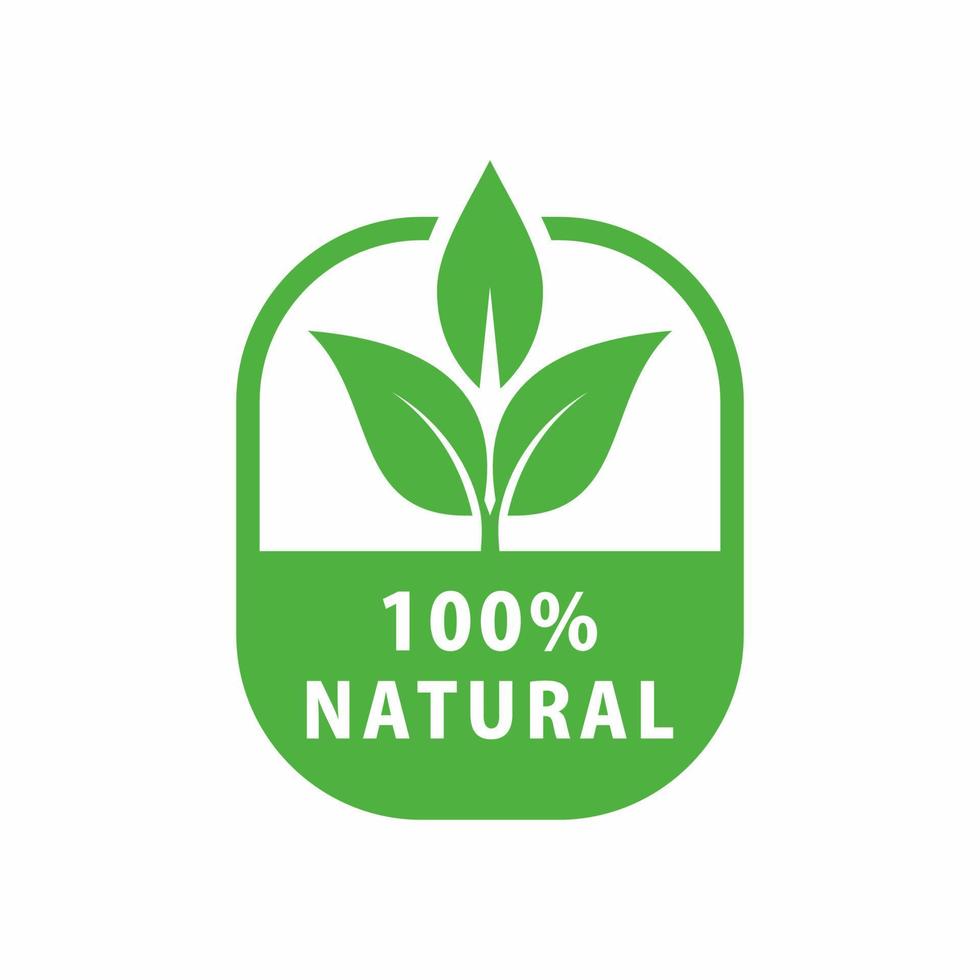 100 Prozent natürlicher Etikettenaufkleber-Abzeichenvektor, 100 Prozent organischer Vektor, 100 Prozent natürlicher Stempelvektor vektor