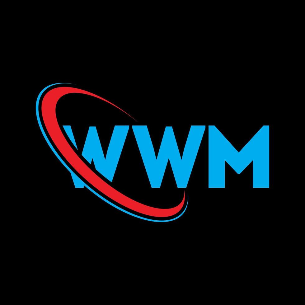 WWM-Logo. WWM-Brief. WWM-Brief-Logo-Design. wwm-Logo mit Initialen, verbunden mit Kreis und Monogramm-Logo in Großbuchstaben. wwm typografie für technologie-, geschäfts- und immobilienmarke. vektor