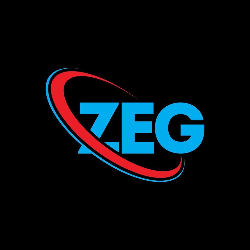 zeg-Logo. zeg Brief. zeg-Buchstaben-Logo-Design. Initialen zeg-Logo verbunden mit Kreis und Monogramm-Logo in Großbuchstaben. zeg Typografie für Technologie-, Geschäfts- und Immobilienmarke. vektor