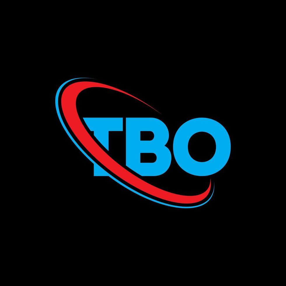 tbo logotyp. tbo brev. tbo bokstavslogotypdesign. initialer tbo logotyp länkad med cirkel och versaler monogram logotyp. tbo typografi för teknik, företag och fastighetsmärke. vektor