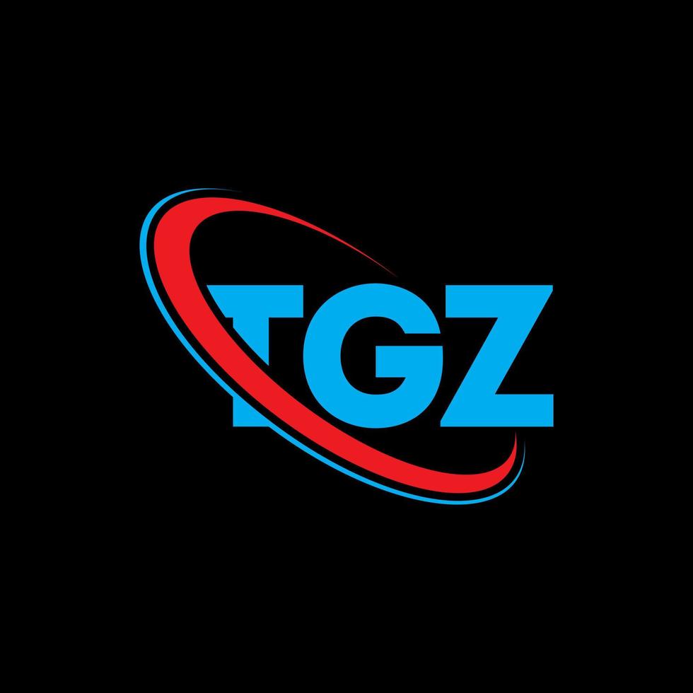 tgz-Logo. tgz-Brief. tgz-Brief-Logo-Design. Initialen tgz-Logo verbunden mit Kreis und Monogramm-Logo in Großbuchstaben. tgz typografie für technologie-, business- und immobilienmarke. vektor